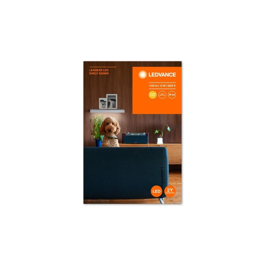 Ledvance - Shelf met LED-verlichting LINEAR LED/12W/230V 60 cm IP44