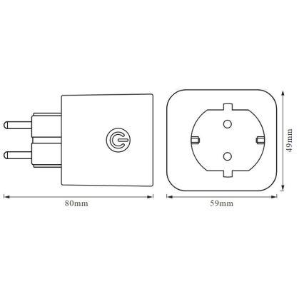 Ledvance - Slim stopcontact SCHUKO SMART+ EU Wi-Fi