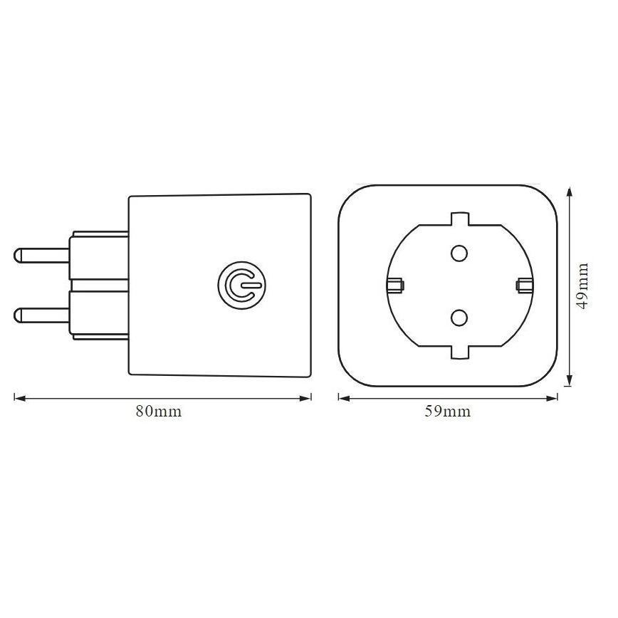 Ledvance - Slim stopcontact SCHUKO SMART+ EU Wi-Fi
