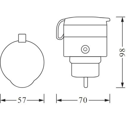 Ledvance - Slimme buitenstekker SMART+ PLUG 3680W IP44 SCHUKO