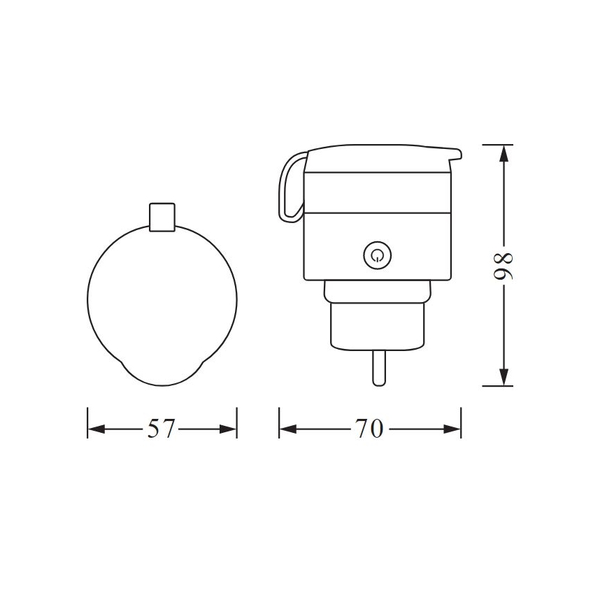 Ledvance - Slimme buitenstekker SMART+ PLUG 3680W IP44 SCHUKO