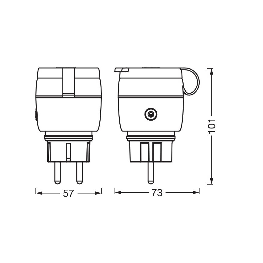 Ledvance - Smart buitenshuis stopcontact SMART+ 3680W/230V/Type F/SCHUKO 16A IP44 zwart