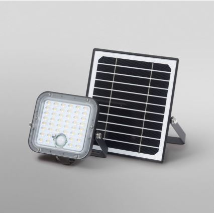Ledvance - LED Dimbaar zonne- Schijnwerper met sensor FLOOD SPLIT LED/10W/7,4V IP65 + afstandsbediening