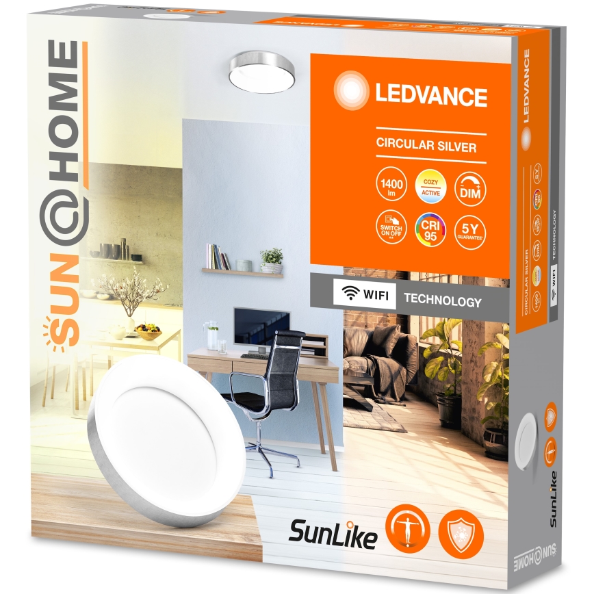 Ledvance LED dimbare plafondlamp SUN@HOME CIRCULAR LED/18,5W/230V Wi-Fi