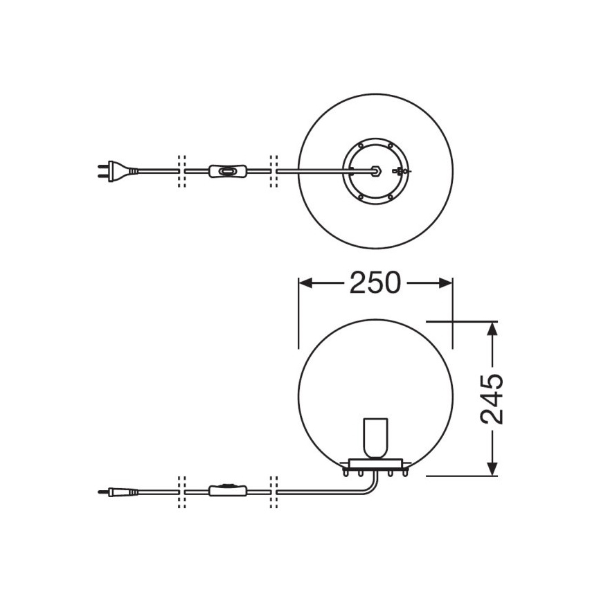 Ledvance - Tafel Lamp BUBBLE 1xE27/40W/230V roze