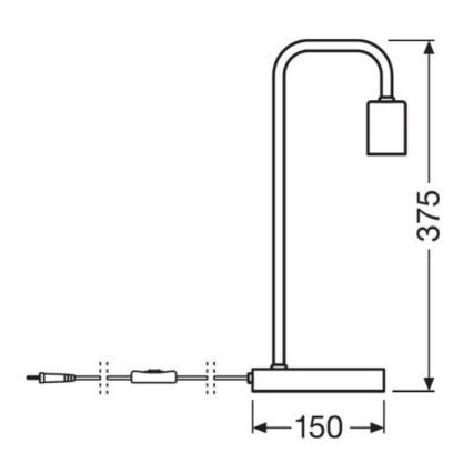 Ledvance - Tafel Lamp PIPE 1xE27/40W/230V