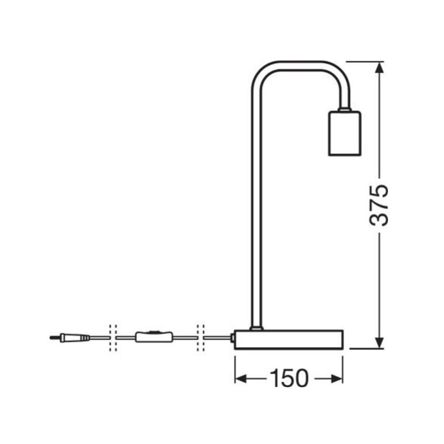 Ledvance - Tafel Lamp PIPE 1xE27/40W/230V