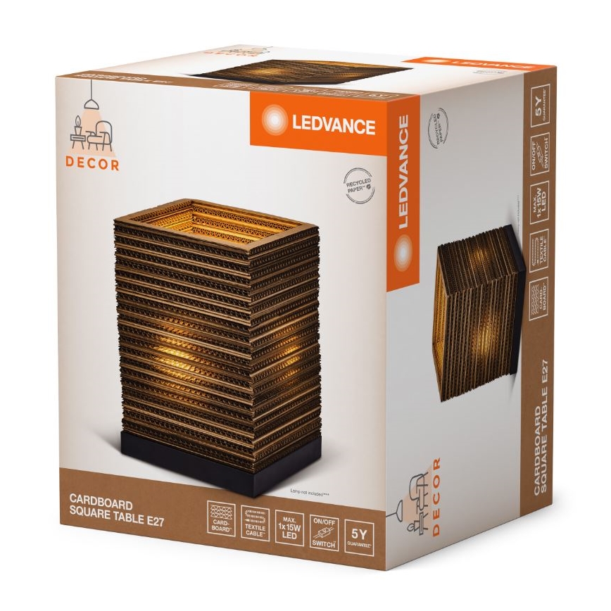Ledvance - Tafellamp DECOR CARDBOARD 1xE27/15W/230V 20x20 cm