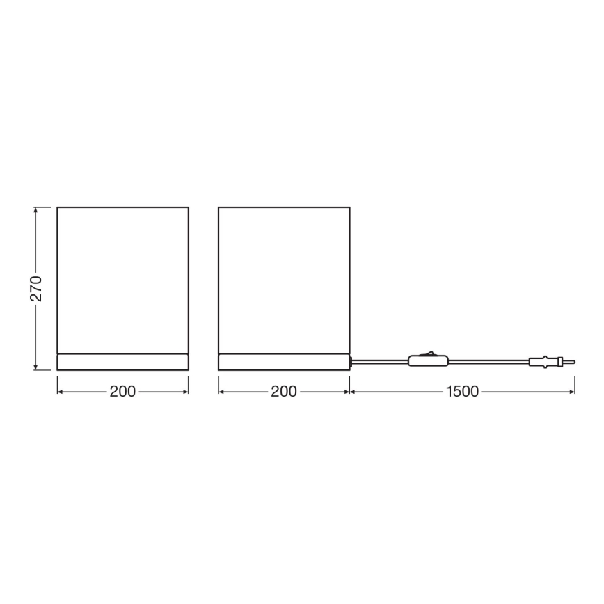 Ledvance - Tafellamp DECOR CARDBOARD 1xE27/15W/230V 20x20 cm