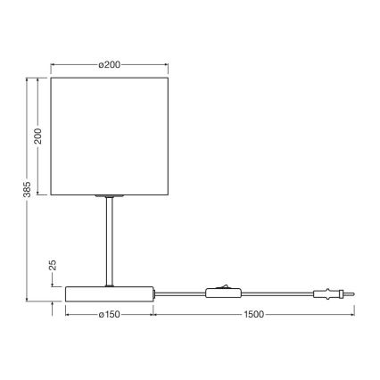 Ledvance - Tafellamp DECOR CARDBOARD 1xE27/15W/230V diameter 20 cm