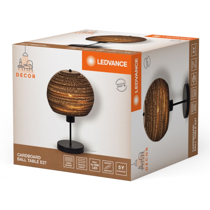 Ledvance - Tafellamp DECOR CARDBOARD 1xE27/15W/230V diameter 26 cm