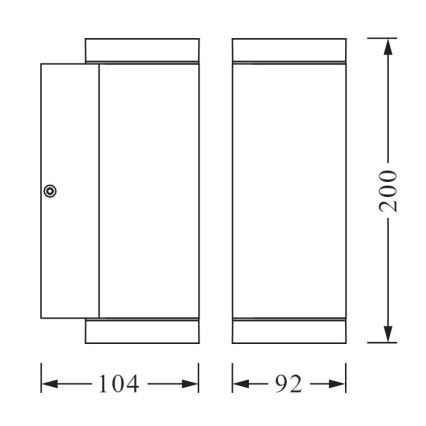 Ledvance - Wand Lamp voor Buiten BEAM 2xGU10/35W/230V IP44