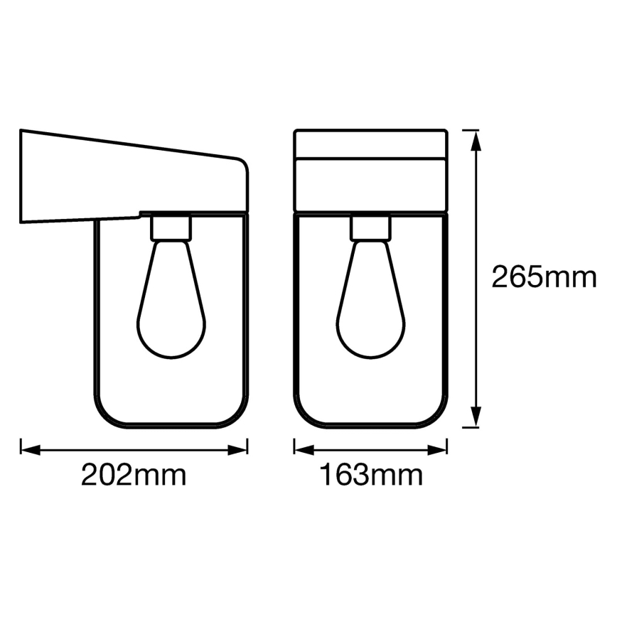 Ledvance - Wand Lamp voor Buiten BOLO 1xE27/60W/230V IP44