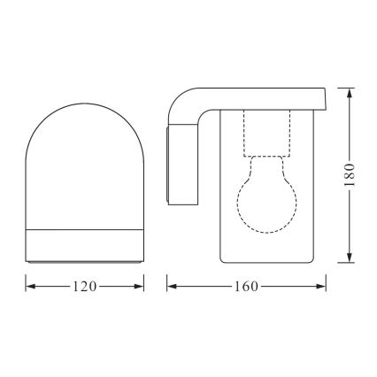 Ledvance - Wand Lamp voor Buiten CASCADE 1xE27/25W/230V IP44