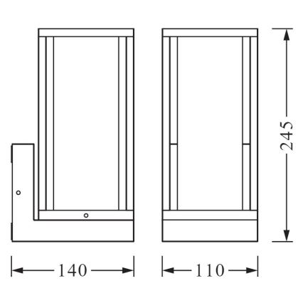 Ledvance - Wand Lamp voor Buiten FRAME 1xE27/60W/230V IP44