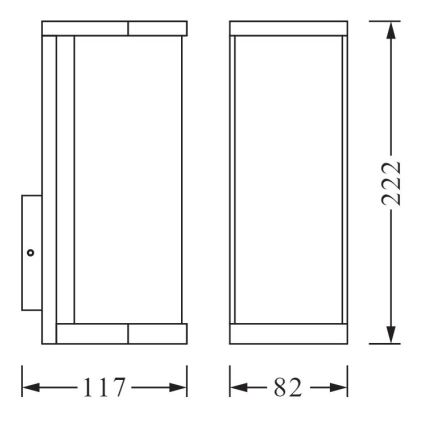 Ledvance - Wand Lamp voor Buiten TUBULAR 1xE27/60W/230V IP44