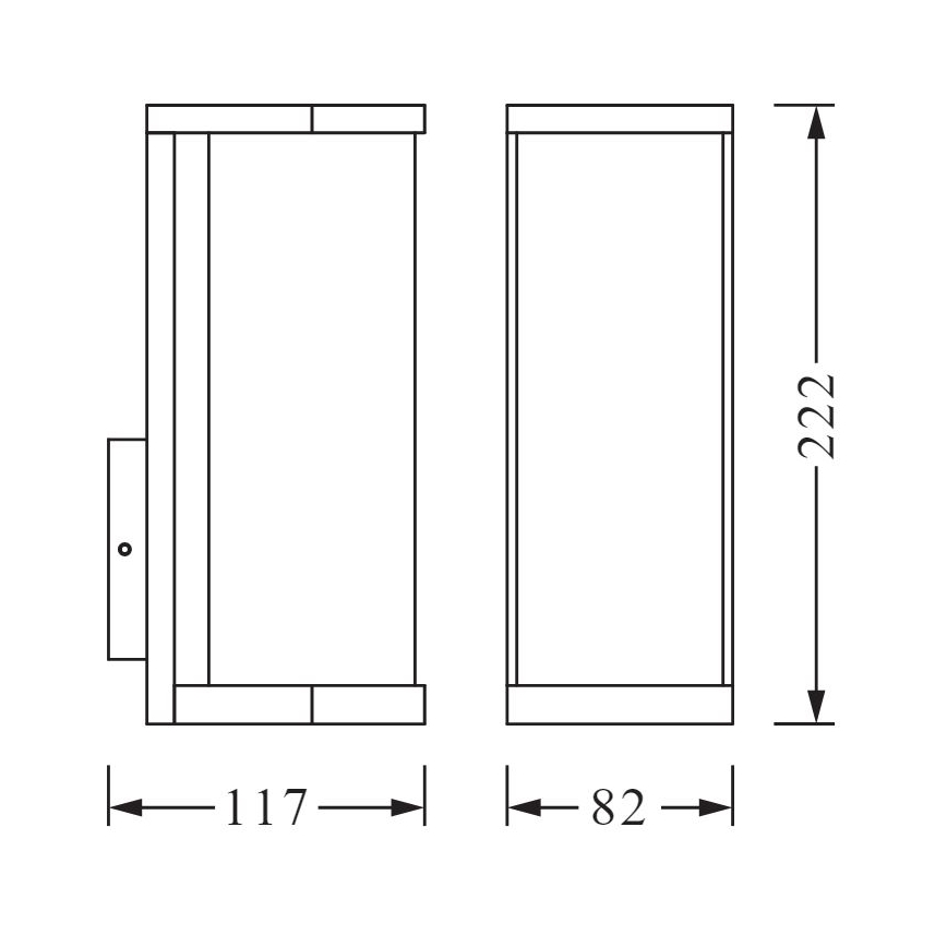 Ledvance - Wand Lamp voor Buiten TUBULAR 1xE27/60W/230V IP44