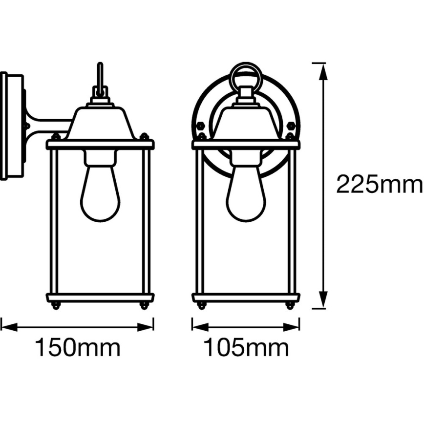 Ledvance - Wandlamp ENDURA 1xE27/60W/230V IP23