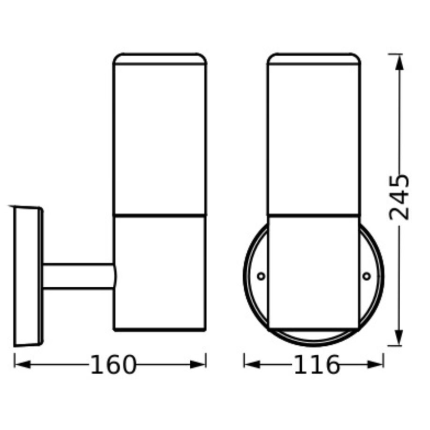 Ledvance - Wandlamp voor buiten FIGO CYLINDER 1xE27/20W/230V IP44