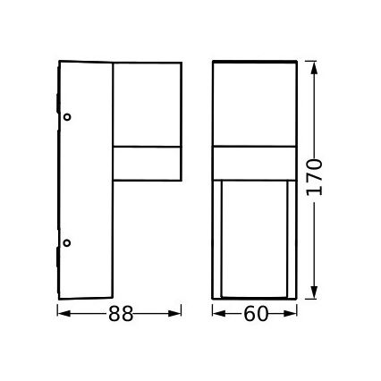 Ledvance - Wandlamp voor buiten ISIDOR 1xGU10/35W/230V IP65