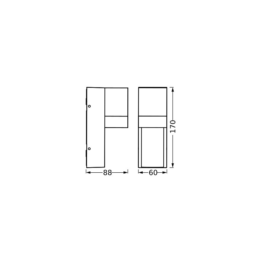 Ledvance - Wandlamp voor buiten ISIDOR 1xGU10/35W/230V IP65