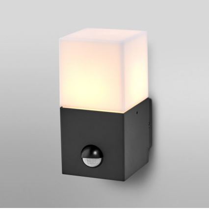 Ledvance - Wandlamp voor buiten met sensor FIGO SQUARE 1xE27/20W/230V