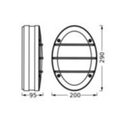 Ledvance - Wandlamp voor buiten ORBICK 2xE27/18W/230V IP65