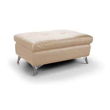 Leer kruk SALERNO II 66x100 cm beige