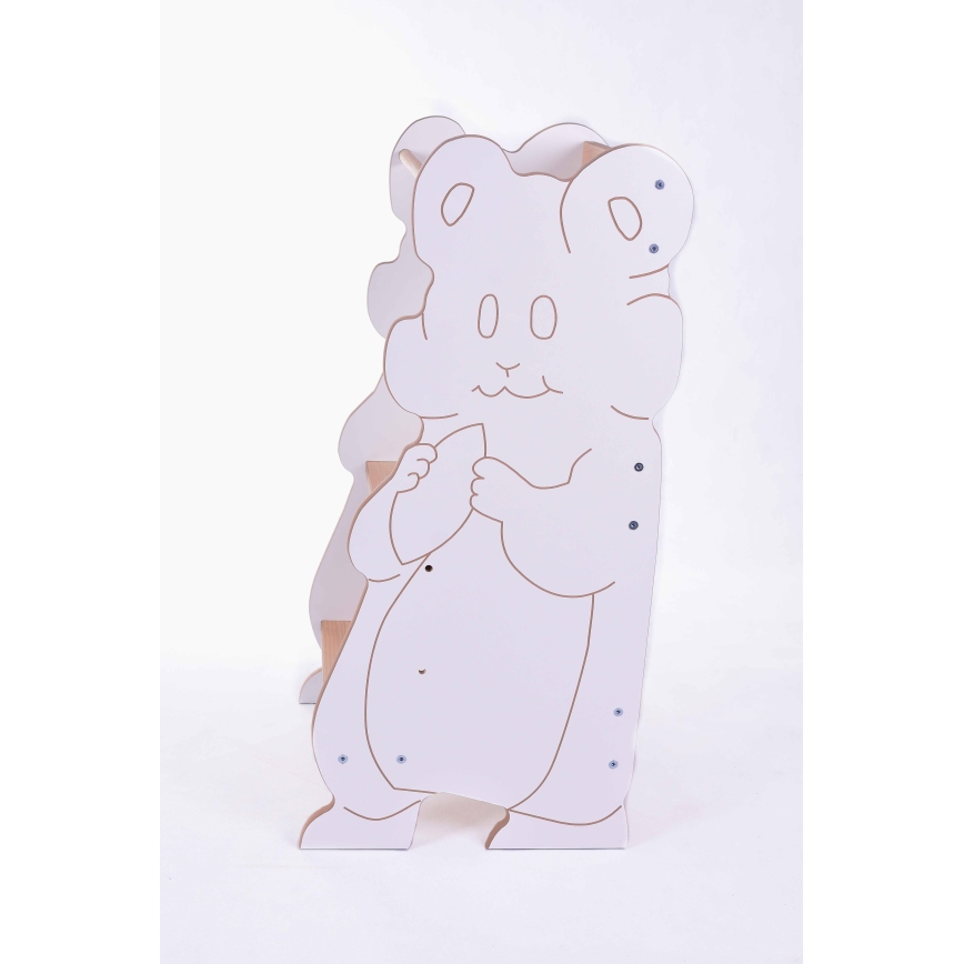 Leertoren HAMSTER wit/esdoorn
