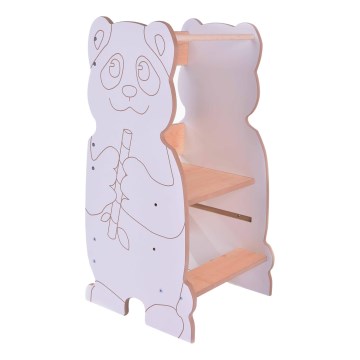 Leertoren PANDA wit/esdoorn