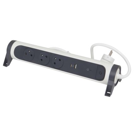 Legrand 049416 - Verlengsnoer met schakelaar 3Z Type E + USB-A + USB-C 1,5m
