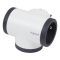 Legrand 049436 - Verdeelstekker swivel 3Z Type E wit/zwart