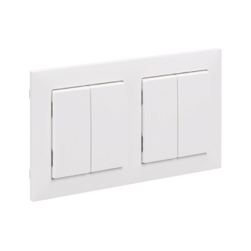 Legrand - 2x dubbele trappenschakelaar nr. 5 met afdekraam SUNO wit