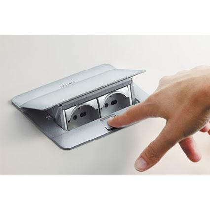Legrand 54011 - Bureau stopcontact POP-UP 4M aluminium