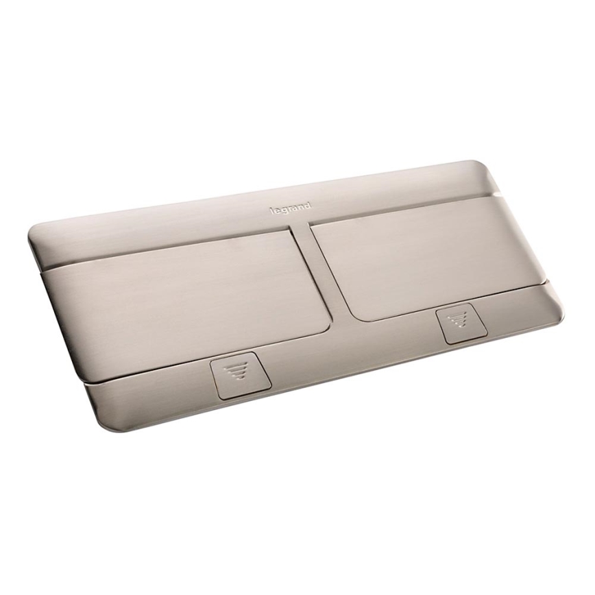Legrand 54023 - Frame voor bureau-stopcontact POP-UP 2x4M RVS