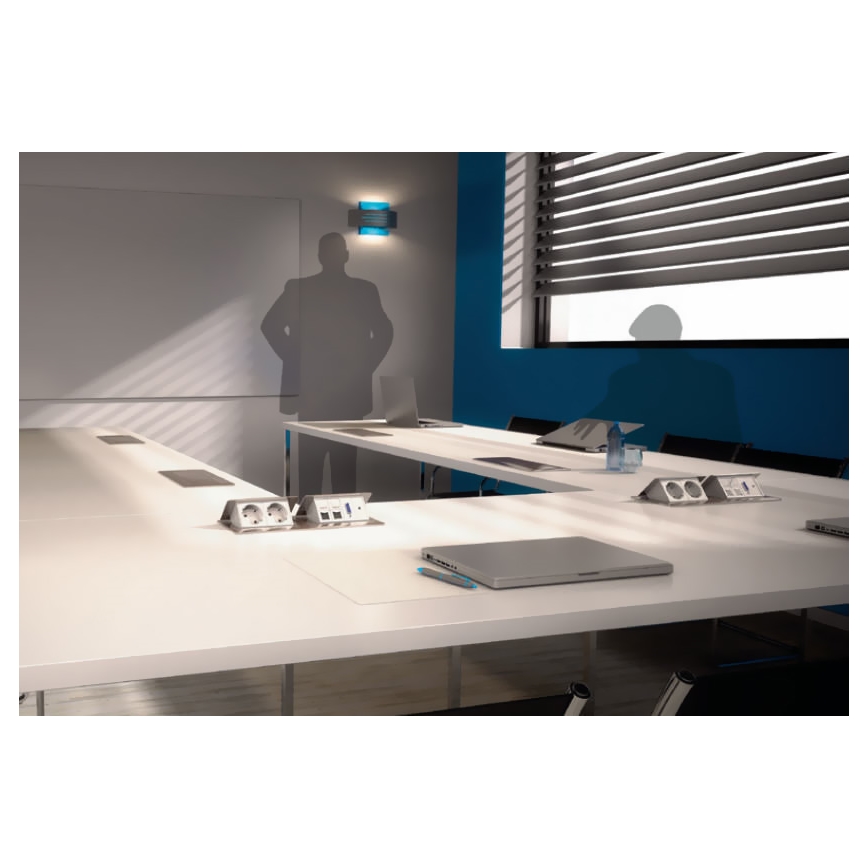 Legrand 54023 - Frame voor bureau-stopcontact POP-UP 2x4M RVS