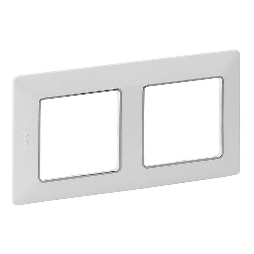 Legrand 754032 - Afdekraam voor VALENA LIFE inbouwschakelaars 2-voudig wit/chroom