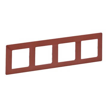 Legrand 754074 - Afdekraam voor schakelaars VALENA LIFE 4P baksteenrood