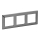 Legrand 754153 - Afdekraam voor VALENA LIFE inbouwschakelaars 3-voudig RVS
