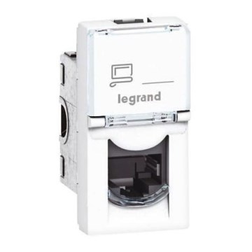 Legrand 76551 - Stopcontact MOSAIC 1xRJ45 class 5E UTP 1M wit
