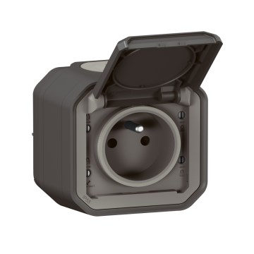 Legrand - Buitenstopcontact PLEXO 250V IP55 antraciet