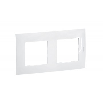 Legrand - Dubbel afdekraam NILOE wit