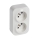 Legrand - Dubbele wandcontactdoos voor huishoudelijk gebruik 250V/16A FORIX wit
