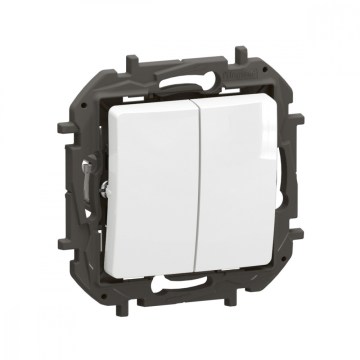 Legrand - Dubbele wisselschakelaar nr. 6+6 zonder frame NILOE wit