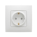 Legrand - Huishoudelijk SCHUKO-stopcontact met afdekraam NILOE 250V wit