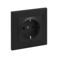 Legrand - Huishoudelijk stopcontact SCHUKO met frame SUNO 250V zwart