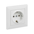 Legrand - Huishoudelijke SCHUKO-wandcontactdoos met afdekraam SUNO 250V wit