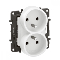 Legrand - NILOE dubbele wandcontactdoos zonder afdekraam 250V/16A wit