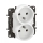 Legrand - NILOE dubbele wandcontactdoos zonder afdekraam 250V/16A wit