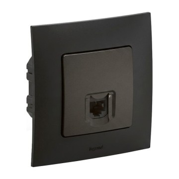 Legrand - RJ45 Ethernet-wandcontactdoos met NILOE-frame, zwart